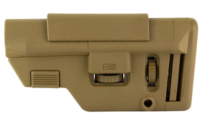B5 Systems, Collapsible Precision Stock, Coyote Brown, Long Length Cheek Riser