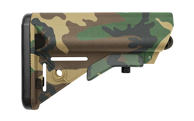 B5 Systems, SOPMOD Stock, Woodland Camo, w/ Quick Detach Mount, Double the resin and glass of prior SOPMOD stock, makes this stock 2-3 times stronger., Mil Spec