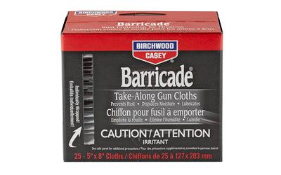 Birchwood Casey, Barricade Rust Protection Take-Along Wipes, 25 Wipes
