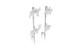 Birchwood Casey, AR500 Gong, Rimfire Target Set, 1/4", 1-Hole, White, Includes 4 Steel Animal Targets