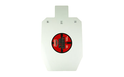 Birchwood Casey, AR500 Gong, 2/3 IPSC Silhouette Target, Double Hang Hole, Powder Coat, White
