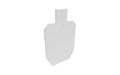 Birchwood Casey, AR500 Gong, Full IPSC Silhouette Target, Double Hang Hole, Powder Coat, White
