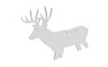Birchwood Casey, AR500 Gong, Deer Silhouette Target, 3/8", 3-Hole, White