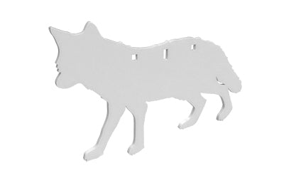 Birchwood Casey, AR500 Gong, Coyote Silhouette Target, 3/8", 3-Hole, White
