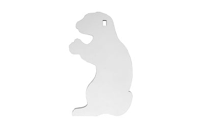 Birchwood Casey, AR500 Gong, Gopher Silhouette Target, 3/8", 1-Hole, White