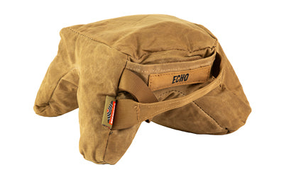 Birchwood Casey, Steady Shot Echo, Ultralight, Polymer Fill Shooting Bag, Waxed Canvas, Tan, Zippered Access Pocket, Large Handle, Sling Loop