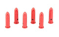 Birchwood Casey, DURACAP Training Rounds, 22LR, Aluminum Construction, Anodized Finish, Red, 6 Pack