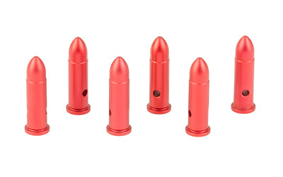 Birchwood Casey, DURACAP Training Rounds, 22LR, Aluminum Construction, Anodized Finish, Red, 6 Pack