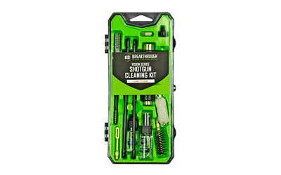 Breakthrough Clean Technologies, Vision Series, Cleaning Kit, For 20 Gauge, Includes Cleaning Rod Sections, Hard Bristle Nylon Brushes, Jags, Patch Holders, Cotton Patches, Durable Aluminum Handle And Mini Bottles of Breakthrough Military-Grade Solvent