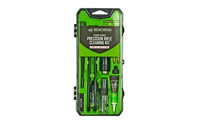 Breakthrough Clean Technologies, Vision Series, Cleaning Kit, For .25 Cal/6.5MM, Includes Cleaning Rod Sections, Hard Bristle Nylon Brushes, Jags, Patch Holders, Cotton Patches, Durable Aluminum Handle And Mini Bottles of Breakthrough Military-Grade
