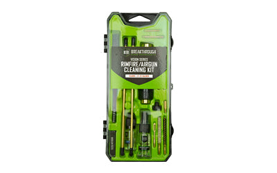 Breakthrough Clean Technologies, Vision Series, Cleaning Kit, For .17/.22 Caliber Airguns, Includes Cleaning Rod Sections, Hard Bristle Nylon Brushes, Jags, Patch Holders, Cotton Patches, Durable Aluminum Handle And Mini Bottles of Breakthrough