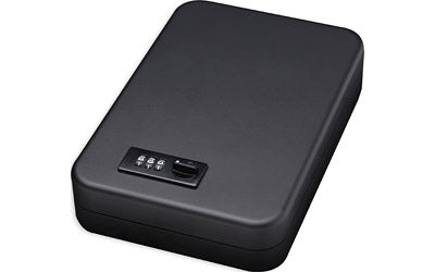 Bulldog Cases, Personal Safe w/Steel Combination Lock & Security Cable, 9.5" x 6.5" x 2", Black Finish