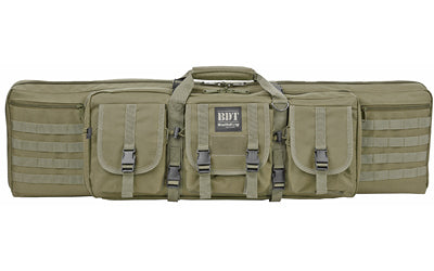 Bulldog Cases, Deluxe Tactical Rifle Case, Fits Single Rifle, Three Front Acc. Pockets, Large Main Front Pocket, Back Pack Straps, 36" Soft Case, Green