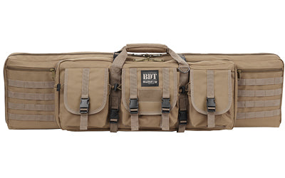 Bulldog Cases, Deluxe Tactical Rifle Case, Fits Single Rifle, Three Front Acc. Pockets, Large Main Front Pocket, Back Pack Straps, 36" Soft Case, Tan
