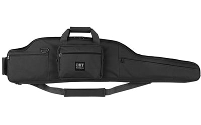 Bulldog Cases, Long Range Rifle Case, Fits Single Rifle Up To 52.5", Quilted Lining W/Adjustable Tie Downs, Two Zippered Wide Pockets, 54" Soft Case, Black