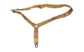 Bulldog Cases, Tactical Sling, Tan, 1", Single Point Bungee Sling, Quick Release Buckle
