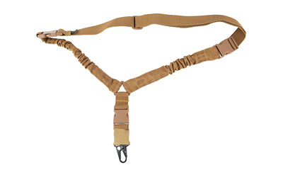 Bulldog Cases, Tactical Sling, Tan, 1", Single Point Bungee Sling, Quick Release Buckle