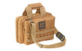 Bulldog Cases, Deluxe 2 Pistol Range Bag w/ Strap & MOLLE, Tan