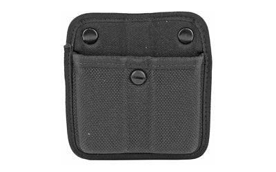 Bianchi, Model 7922 AccuMold Triple Threat II Double Magazine Pouch, Fits Browning Hi-Power, Nylon, Black Finish