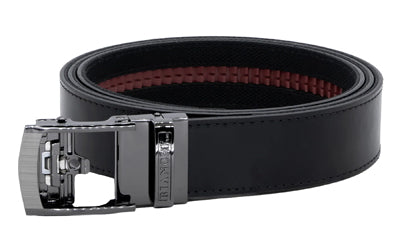 Bianchi, EDC NexBelt, 1.5" Wide, User Adjustable Up to 50", Leather Construction, Matte Finish, Black, High Gloss Silver Buckle