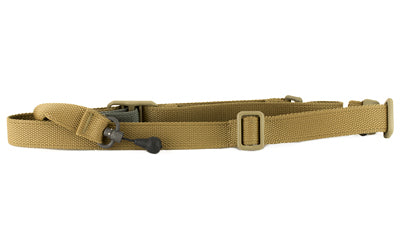 Blue Force Gear, Vickers 221 Sling, 2-To-1 Point Sling, Coyote Brown, RED Swivel, Molded Acetal Adjuster