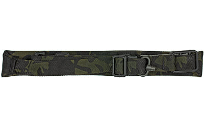 Blue Force Gear, Vickers 221 Sling, Padded, 2-To-1 Point Sling, Multicam Black, RED Swivel, Molded Acetal Adjuster