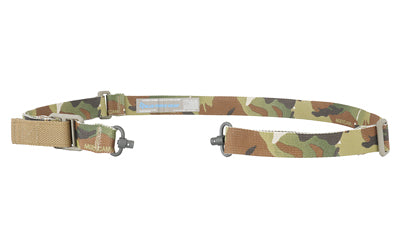 Blue Force Gear, Vickers ONE Sling, 2-Point Combat Sling, Push Button Swivels, 54" with Adjuster Tightened, Multicam, 1" Webbing