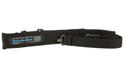 Blue Force Gear, Vickers, Padded 2-Point Combat Sling, Push Button Swivels, 54" with Adjuster Tightened, Black, 1.00" Webbing