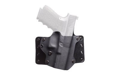 BlackPoint Tactical, Leather Wing OWB Holster, Fits Glock 19/23/32, Right Hand, Black Kydex & Leather, with 1.75" Belt Loops, 15 Degree Cant