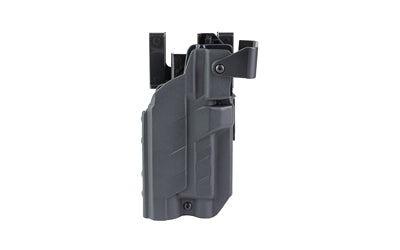 BlackPoint Tactical, Enhanced Duty Holster-Light Compatible, Outer Waistband Duty Holster, Fits GLOCK 17 with Light, Right Hand, Kydex Construction, Black, Includes (3)-Shims and Drop Offset Mount