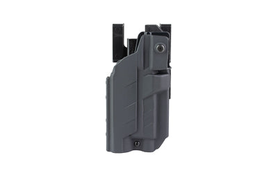 BlackPoint Tactical, Slick Duty Light Holster with Ejection Port Lock, Outside Waistband Duty Holster, Fits GLOCK 17 with Light, Right Hand, Kydex Construction, Black, Includes (3)-Shims and Drop Offset Mount
