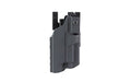 BlackPoint Tactical, Slick Duty Light Holster with Ejection Port Lock, Outside Waistband Duty Holster, Fits GLOCK 19/45 with Light, Right Hand, Kydex Construction, Black, Includes (3)-Shims and Drop Offset Mount