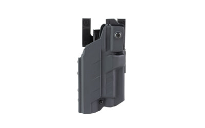 BlackPoint Tactical, Slick Duty Light Holster with Ejection Port Lock, Outside Waistband Duty Holster, Fits GLOCK 19/45 with Light, Right Hand, Kydex Construction, Black, Includes (3)-Shims and Drop Offset Mount