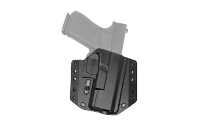 Bravo Concealment, BCA, OWB Concealment Holster, 1.5" Belt Loops, Fits Glock 19/19X/23/32/45 Right Hand, Black, Polymer, Does not fit Glock Gen 5 40SW