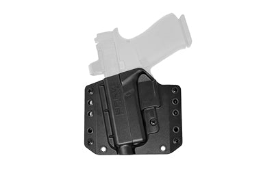 Bravo Concealment, BCA, Outside The Waistband Holster, 1.5" Belt Loops, Fits Glock 43/43X/43X MOS, Polymer Construction, Black, Left Hand, Does not fit Glock 48
