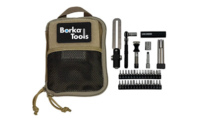 Borka, Standard Configuration with 3 Piece Extension Bit Set, Adjustable Torque Driver Tool Kit, Silver, Includes Pouch