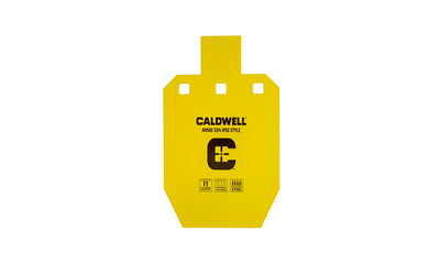 Caldwell, AR500 IPSC 33% Steel Target, 10"x6.1"x0.4", Powder Coat Finish, Yellow