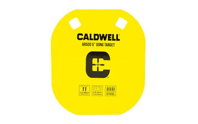 Caldwell, AR500, Gong Target, 5", Steel, Yellow