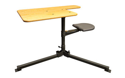 Caldwell, Stable Table, BR Shooting Bench, Adjustable Shooting Rest, 45"x28" Red Oak Bench Top