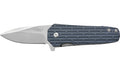 Camillus, Wedge, Folding Knife, Plain Edge, Blue Fiberglass Reinforced Nylon Handle, Satin Finish, Silver Blade, 2.25" Blade Length, 5.75" Overall Length, 420 Stainless Steel Blade, Liner Lock