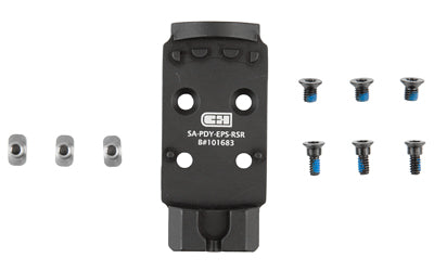 C&H Precision, V4, Optic Mounting Plate, For Springfield Prodigy to Holosun EPS/EPS Carry, Matte Finish, Black