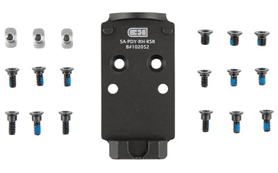 C&H Precision, V4, Optic Mounting Plate, For Prodigy to Trijicon RMR, Holosun 407C/507C/508T, Matte Finish, Black