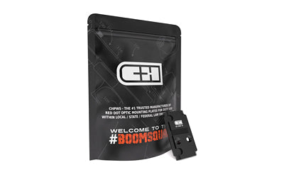 C&H Precision, Optic Mounting Plate, For GLOCK Gen6 to Holosun 509T, Anodized Finish, Black, Includes Mounting Screws