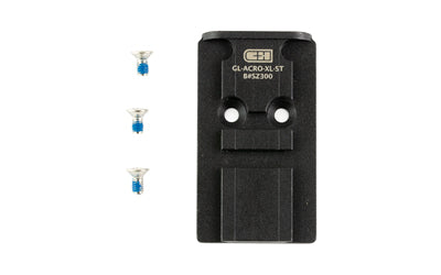 C&H Precision, V4, Optic Mounting Plate, Fits Glock MOS to Aimpoint Acro/C&H DUTY/DUTY-XL, Matte Finish, Black