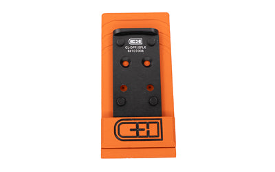 C&H Precision, V4, Optic Mounting Plate, Fits GLOCK MOS (Not the GLOCK 43x or 48) to Delta Point Pro/EOTech EFLX, Anodized Finish, Black