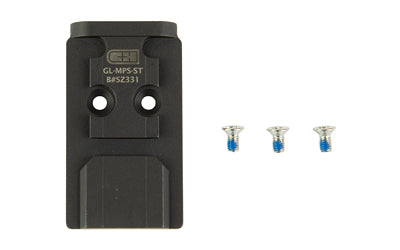 C&H Precision, V4, Optic Mounting Plate, Fits Glock MOS, Steiner MPS, Matte Finish, Black