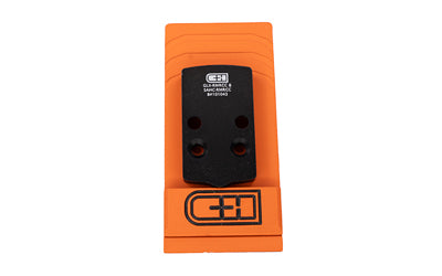 C&H Precision, V4, Optic Mounting Plate, Fits Glock 43x/48 MOS to  Trijicon RMRcc, Anodized Finish, Black, Includes Mounting Hardware