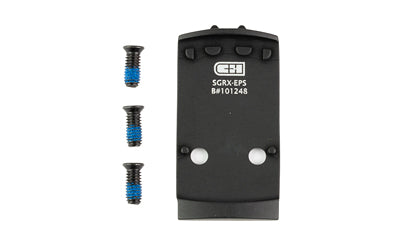 C&H Precision, V4, Optic Mounting Plate, For Sig Sauer P320 RX/Pro Series/AXG to Holosun EPS/EPS Carry, Anodized Finish, Black