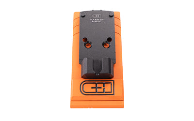 C&H Precision, V4, Optic Mounting Plate, For Sig Sauer P320 X-FIVE/M17/M18 with Romeo1Pro/DPP Cut to Trijicon RMR/SRO, Holosun 407C/507C/508T/507 Comp, Anodized Finish, Black, Includes Mounting Hardware and 10-8 Rear Sight