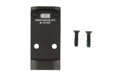 C&H Precision, Optic Mounting Plate, Fits Smith & Wesson M2.0 C.O.R.E., Holosun 407K/507K, Trijicon RMSc, Vortex Defender CCW & C&H EDC/EDC Enclosed, Anodized Finish, Black